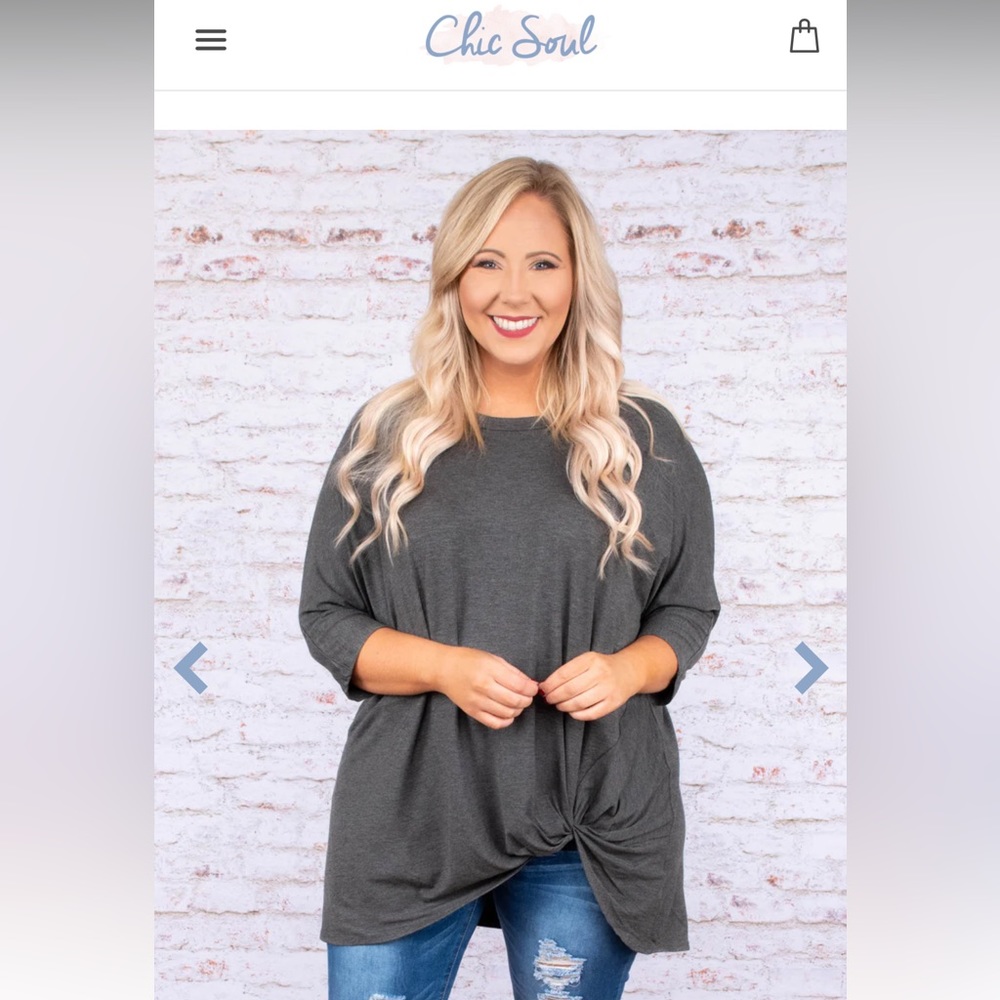 Chic Soul- NWOT- Grey Tunic 1x